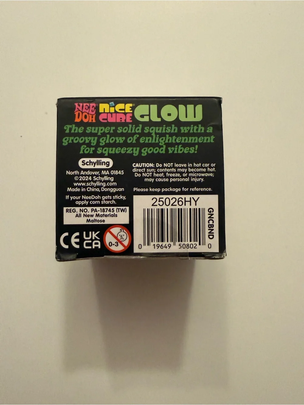 Nee Doh Nice Cube Glow Super Solid Squish - Pink